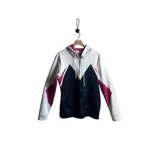 Cosplay Gwen Stacy Superhero Spiderman Halloween Costume Zipper Hooded Jacket